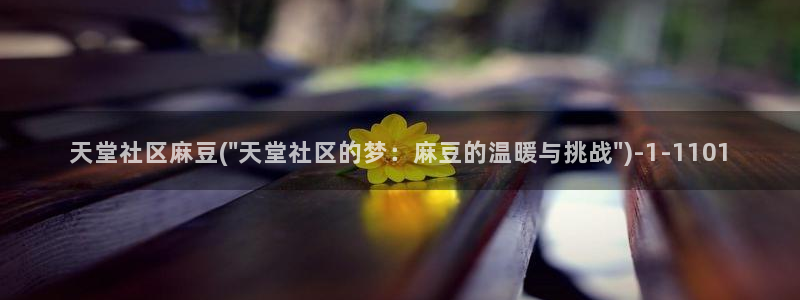 麻豆首页：天堂社区麻豆(\